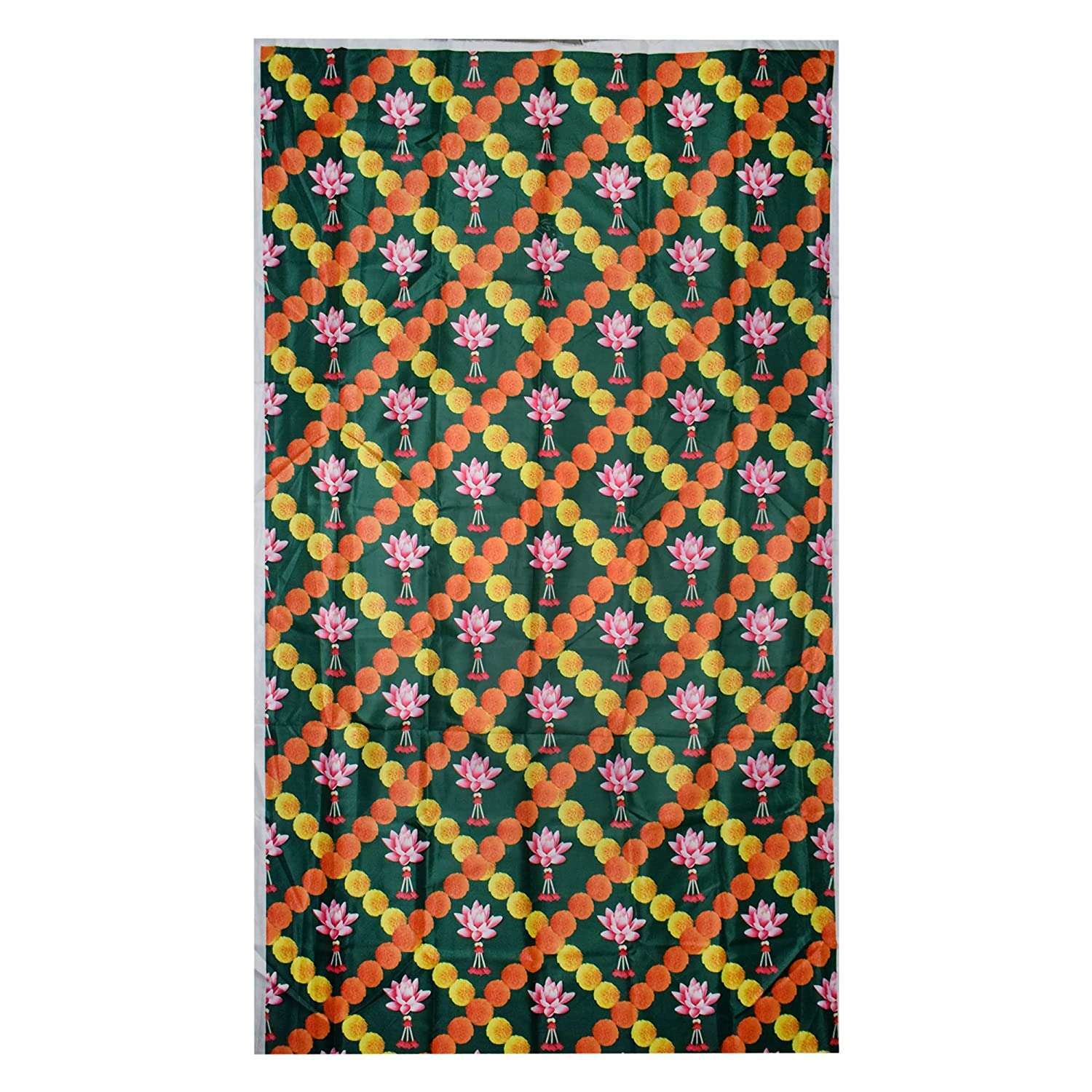 Marigold and Lotus Design Backdrop Cloth for Decoration Pooja and All  Festivals - Puja N Pujari - Book Pandit for Puja, Astrologer & Temple  Services Online